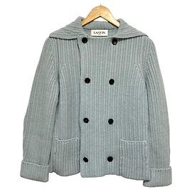 Lanvin Chunky Knit Double Jacket Blue