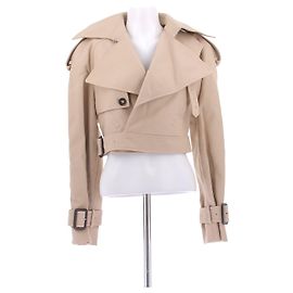 Autre Marque Beige cotton short trench coat Beige
