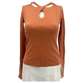 Autre Marque Top com recortes ICICLE laranja de algodão Laranja