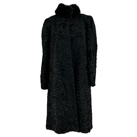 Autre Marque Black Two Tone Fur Jacket Black