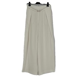 Autre Marque Weiße Hose mit Gürtel Weiß