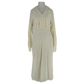 Autre Marque Vestido fluido de seda blanco LILYSILK Blanco