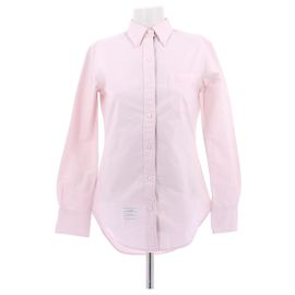 Camicia Thom Browne in cotone rosa Taglia 40 Rosa