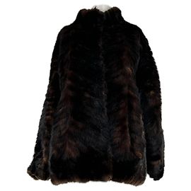 Autre Marque Fourrure courte marron Brown