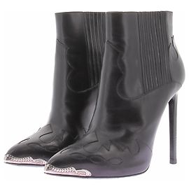 Saint Laurent Escarpins noires et argentées Black
