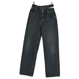 Agolde Vaqueros negros "Broken waistband" Negro