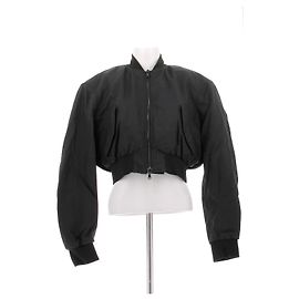 Autre Marque WARDROBE NYC Black Nylon Bomber Jacket Black
