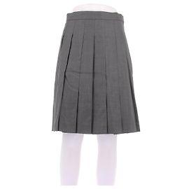 Thom Browne Grey Wool Pleated Skirt Grey