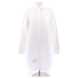 Thom Browne Vestido camisa branco de algodão Branco