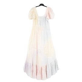 Autre Marque Vestido de algodão multicolorido Multicor