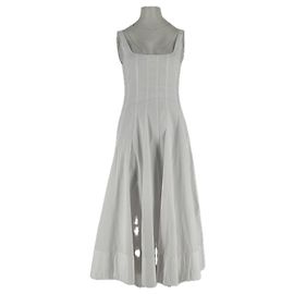 Robe longue blanche en coton Staud Blanc