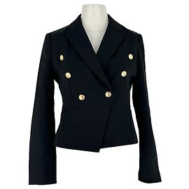 Autre Marque LILYSILK Black Wool Blazer Size 34 Black