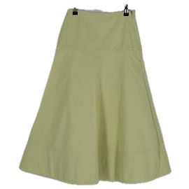 Autre Marque Gonna verde in cotone a trapezio ALIGNE Verde