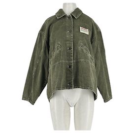 American Vintage Grünes Denimhemd Grün