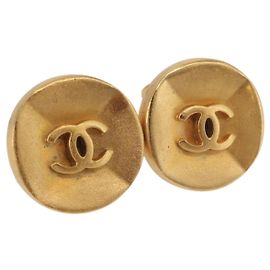 CHANEL COCO Mark Earring Metal Gold Tone CC Other