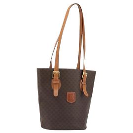 Céline Sac Cabas CELINE Macadam PVC Cuir Marron Or Autre