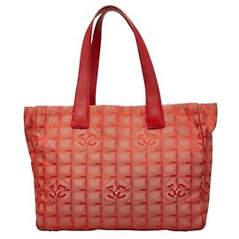 Chanel Coco Mark New Travel Line MM Tote Bag Red