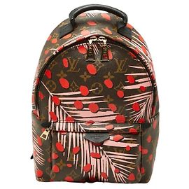 Louis Vuitton Monogram Jungle Dot Palm Springs PM Backpack Brown Red Monogram