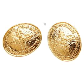 Pendientes Chanel Vintage Logo Dorado
