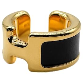 Hermès Hermes Olympe PM Ear Cuff Earrings Black Golden