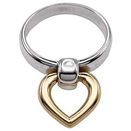 Hermès Hermes Heart Knock Ring Silber Golden