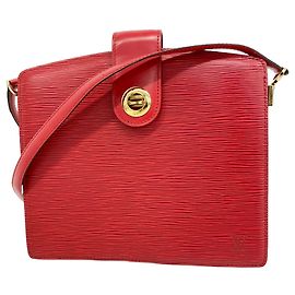 Borsa a tracolla Louis Vuitton Epi Capucines Rosso