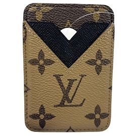 Louis Vuitton Monogram Reverse Card Case Brown