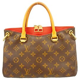 Bolsa Louis Vuitton Monogram Pallas BB Marrom Fuschia