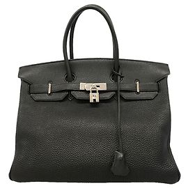 Hermès Hermes Birkin 35 Togo Black Handbag Black