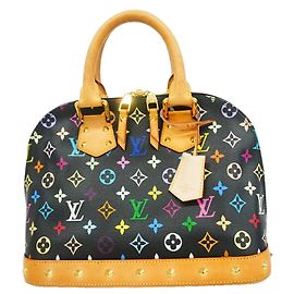 Sac à main Louis Vuitton Alma Monogram Multicolor M92646 Noir Noir