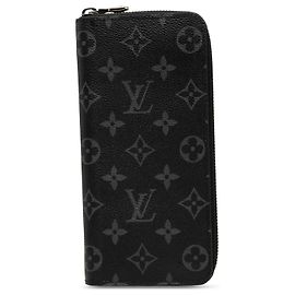 Cartera Vertical Zippy Louis Vuitton Monogram Eclipse Negra Negro