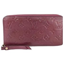 Louis Vuitton Monogram Empreinte Long Wallet Dark red Purple
