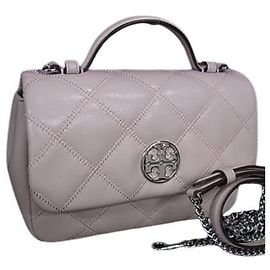Tory Burch Willa Mini Pink Leather Quilted Handbag Pink