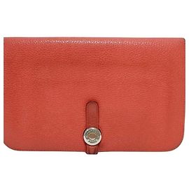 Hermès Hermes Dogon GM Long Wallet Orange