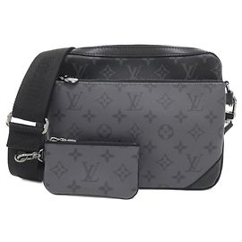 Borsa Messenger Trio Monogram Eclipse Reverse Louis Vuitton Nero
