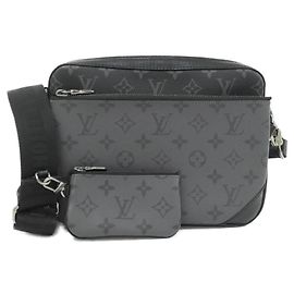 Bolsa Messenger Trio Monogram Eclipse Reverse Louis Vuitton Preto