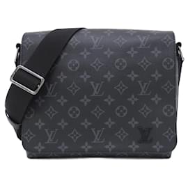Louis Vuitton Monogram Eclipse District PM Shoulder Bag Black