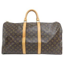 Borsa Boston Louis Vuitton Monogram Keepall 55cm Marrone