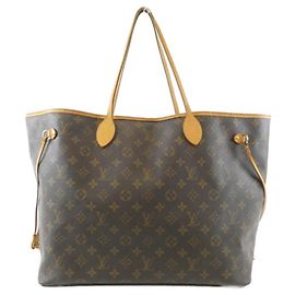 Sac à main Louis Vuitton Monogram Neverfull GM Marron