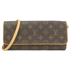 Borsa a tracolla Louis Vuitton Monogram Pochette Twin GM Marrone