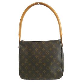 Borsa a tracolla Louis Vuitton Monogram Looping MM M51146 Marrone