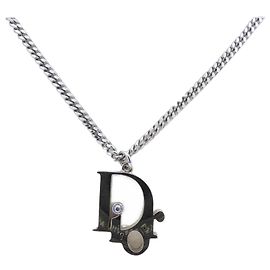 Colar Christian Dior Ouro e Prata Prata Dourado