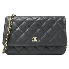 Catena per portafoglio Chanel Timeless Classic Line AP0250 Nero Bordò