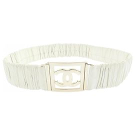 Cinto Chanel Standard White Branco