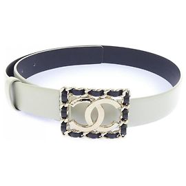 Ceinture Chanel Standard White Blanc
