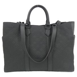 Sac à main Louis Vuitton Taurillon Monogram Sac Plat 24H Noir