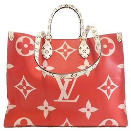 Bolsa Louis Vuitton Monogram Giant OnTheGo GM Vermelho