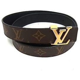 Cinto Reversível para Mulher Louis Vuitton Marrom Preto