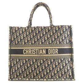 Christian Dior Oblique Book Tote Large Blu