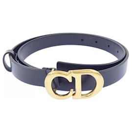 Christian Dior Saddle 20mm Belt Black